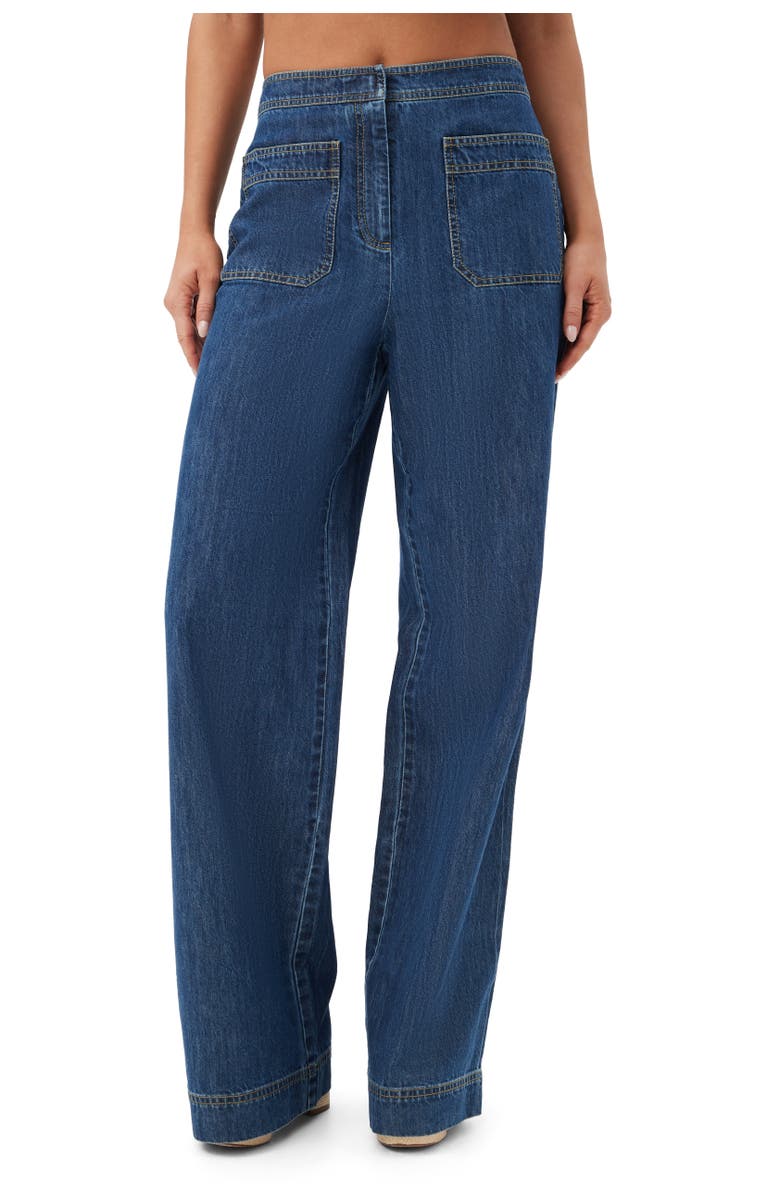 Trina Turk Ferrer Denim Pant, Main, color, Indigo