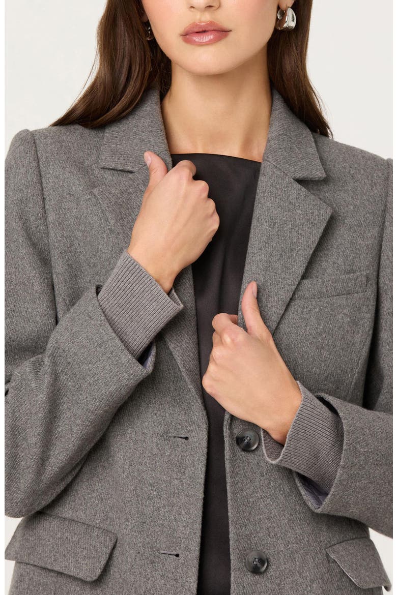 Melisse Longline Coat, Alternate, color, GREY