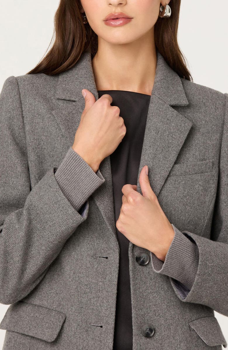 ASTR the Label Melisse Longline Coat, Alternate, color, Grey