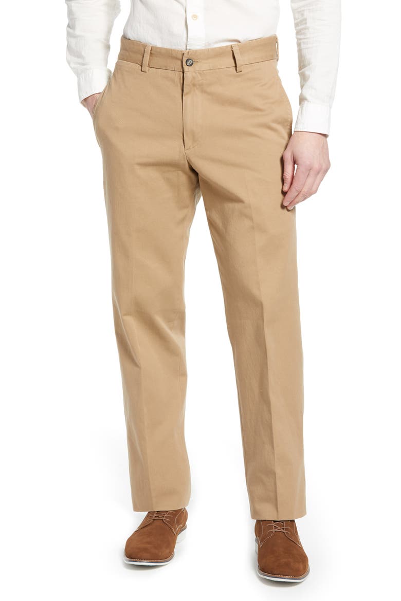Charleston Khakis Flat Front Chino Pants, Main, color, BRITISH TAN
