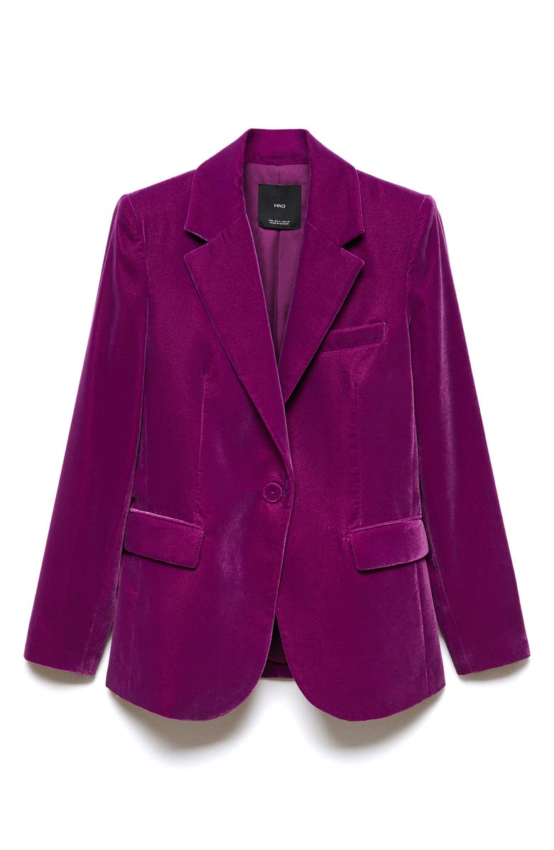 MANGO Velvet Blazer, Main, color, 