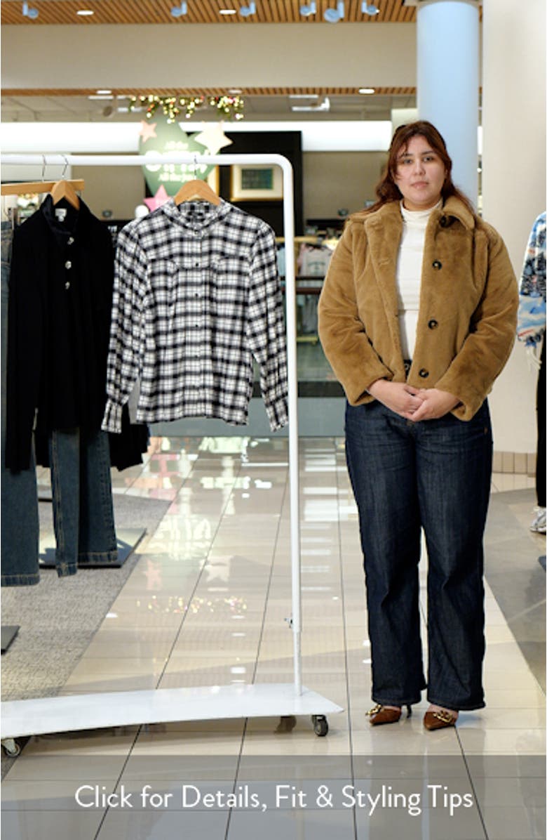 Alanna Ruffle Plaid Snap-Up Shirt, sales video thumbnail