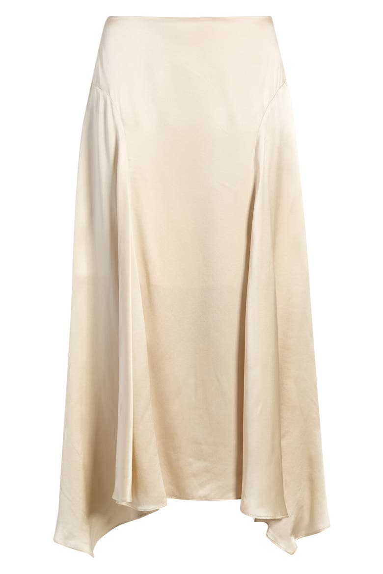 Mccall Silk Charmeuse Skirt, Main, color, ALMOND