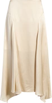 Reformation Mccall Silk Charmeuse Skirt