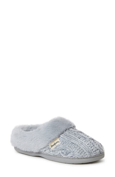 Claire Cable Knit Chenille Clog Slipper