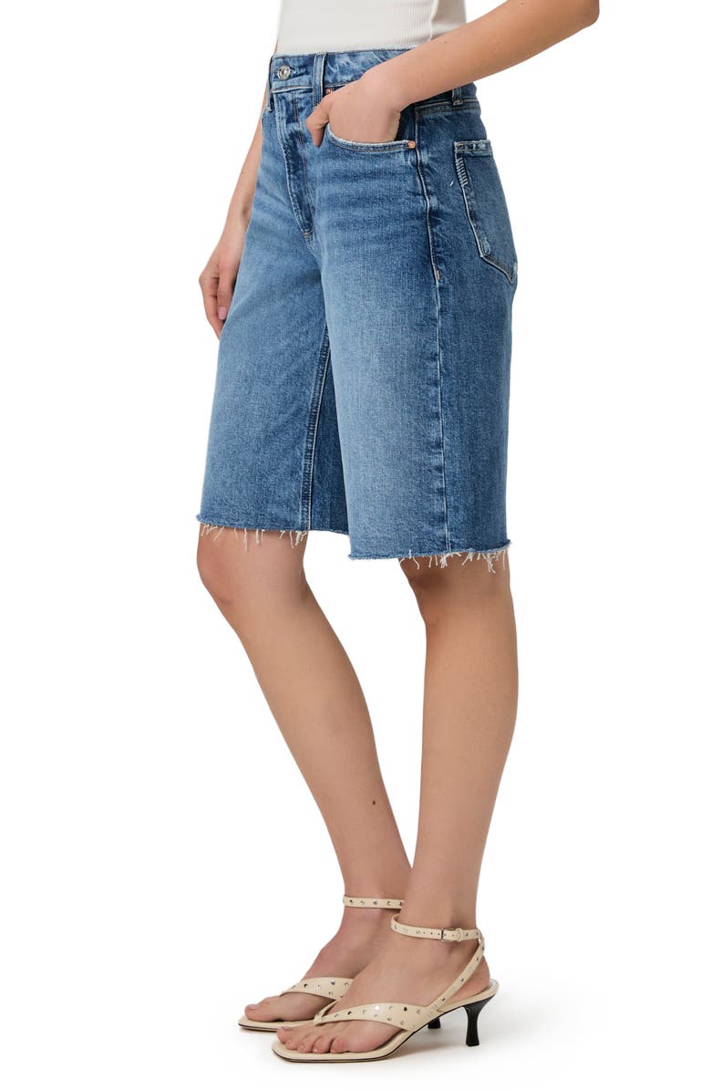 PAIGE Cadee Raw Hem Denim Bermuda Shorts, Alternate, color, Familia