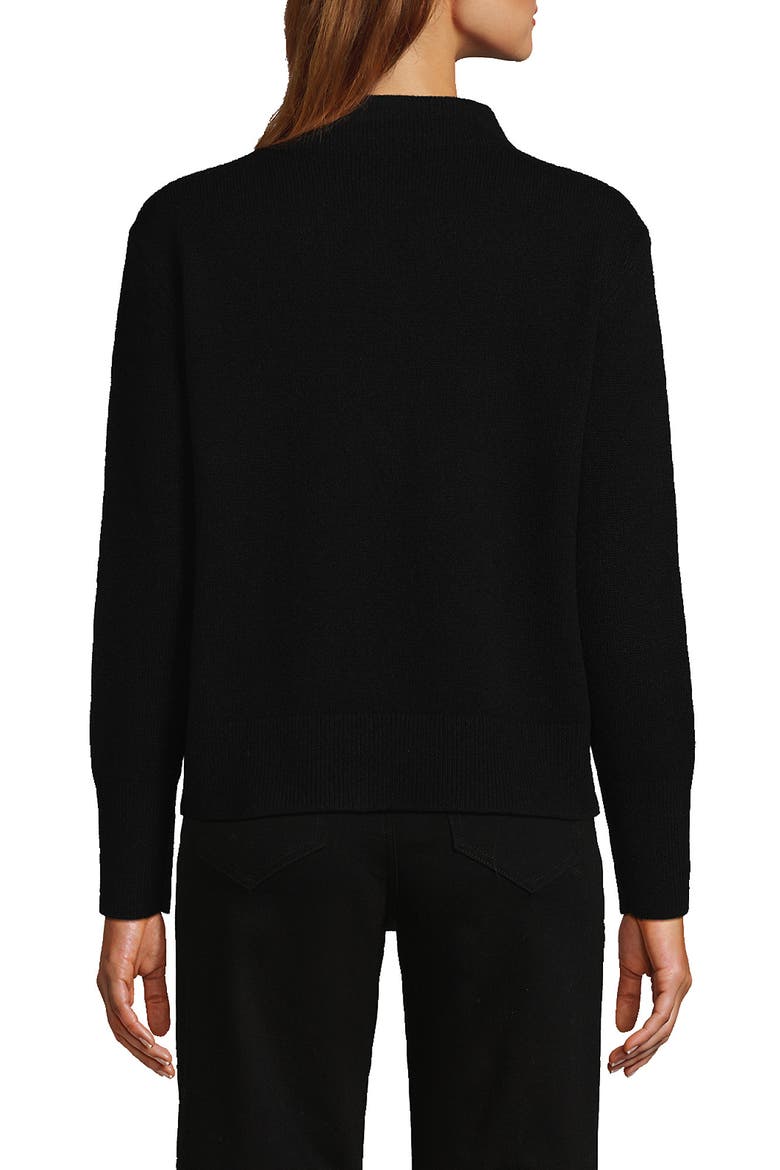 Cashmere Funnel Neck Sweater, Alternate, color, Black