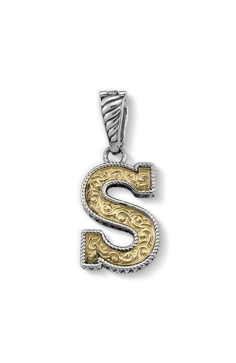 Two-Tone Initial Pendant