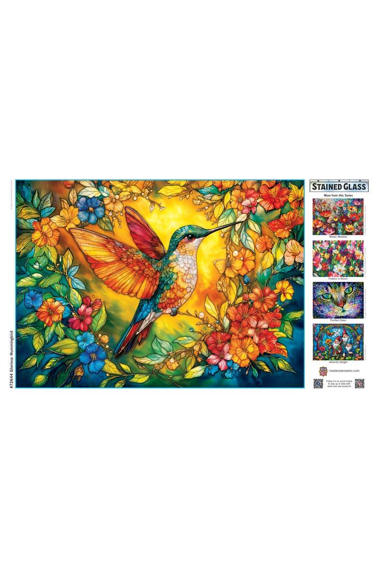 Glorious Hummingbird 1000 Piece Puzzle, Alternate, color, Multicolor