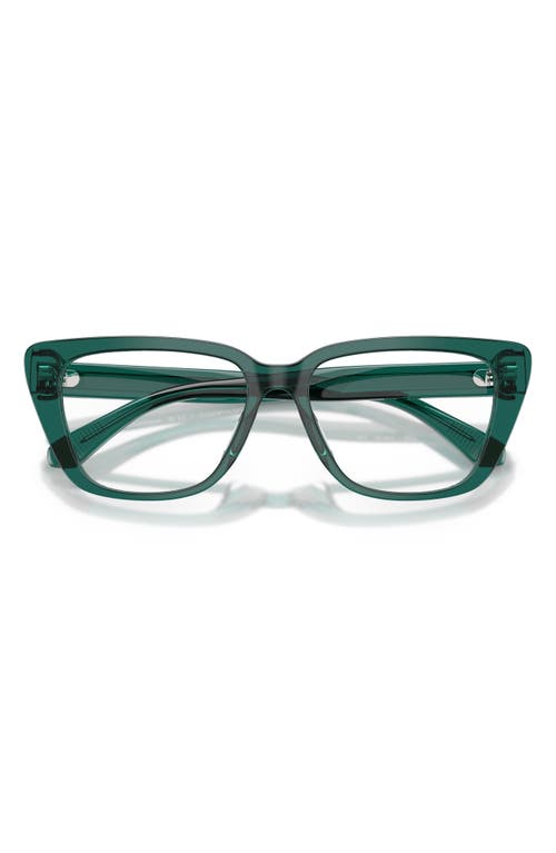 Emporio Armani 54mm Cat Eye Optical Glasses In Green