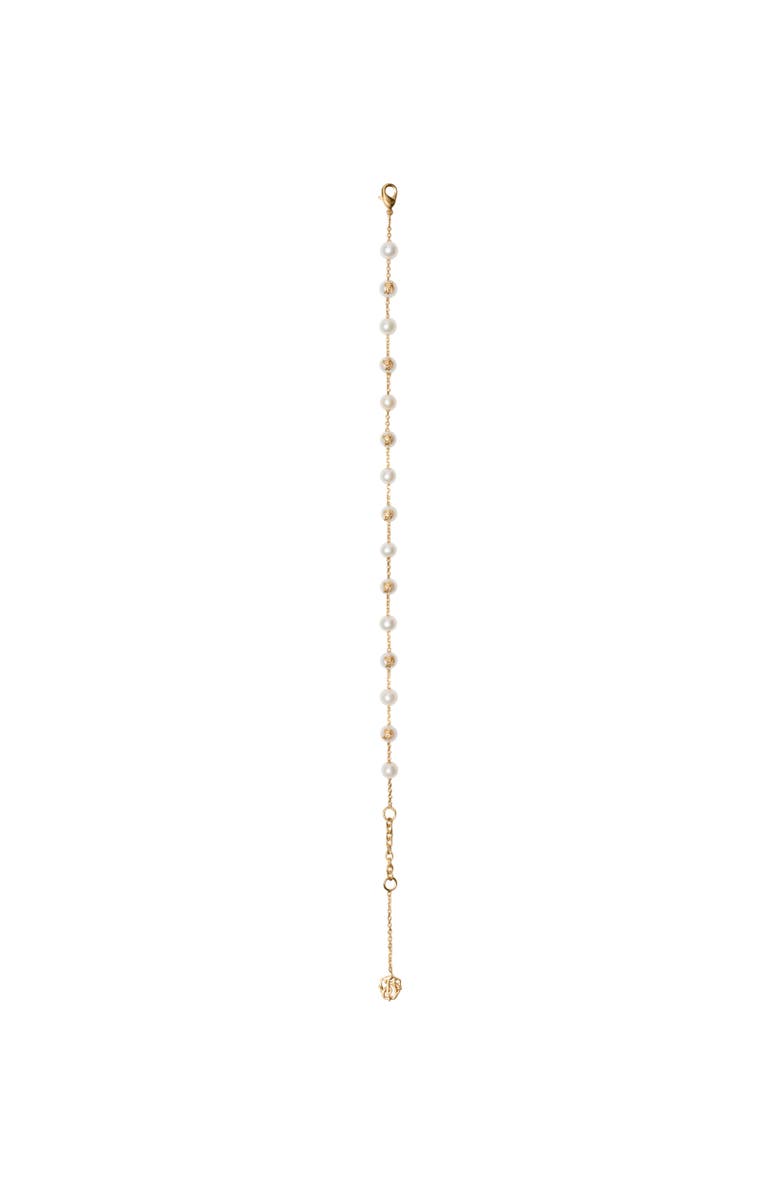 Burberry EKD Sphere Pearl Bracelet, Alternate, color, Gold/Pearl