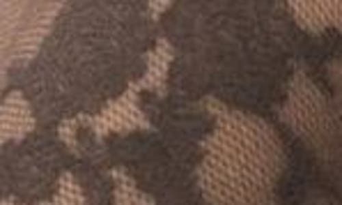 Mango Floral Jacquard Tights In Brown