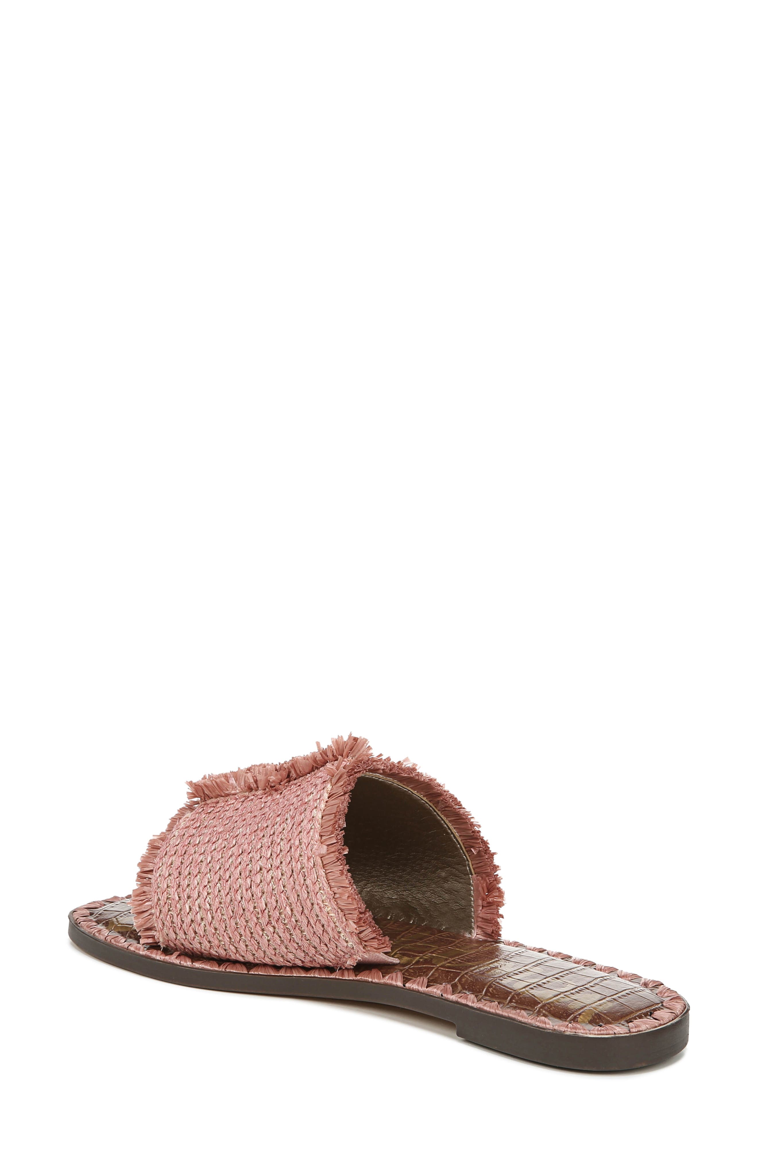 Glenda Fringe Slide Sandal, Alternate, color, HAVANA CORAL