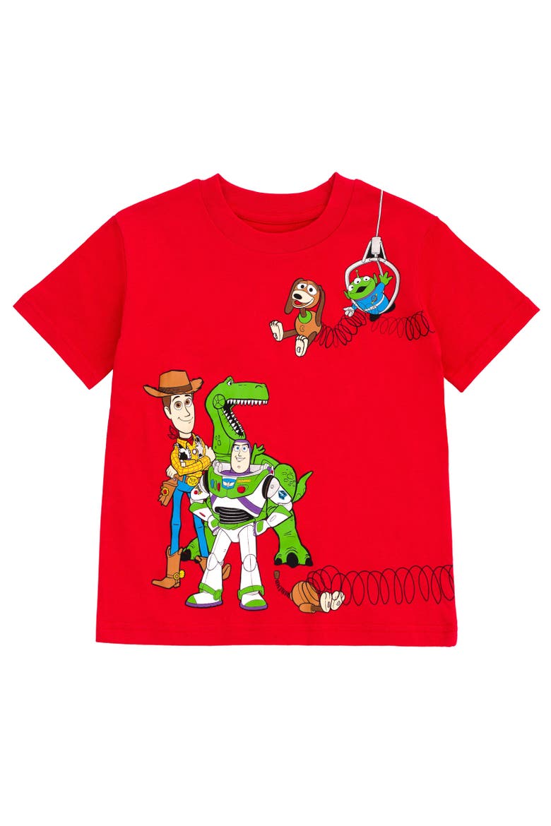 T-Shirt & Mesh Shorts Set, Alternate, color, Toy Story Red
