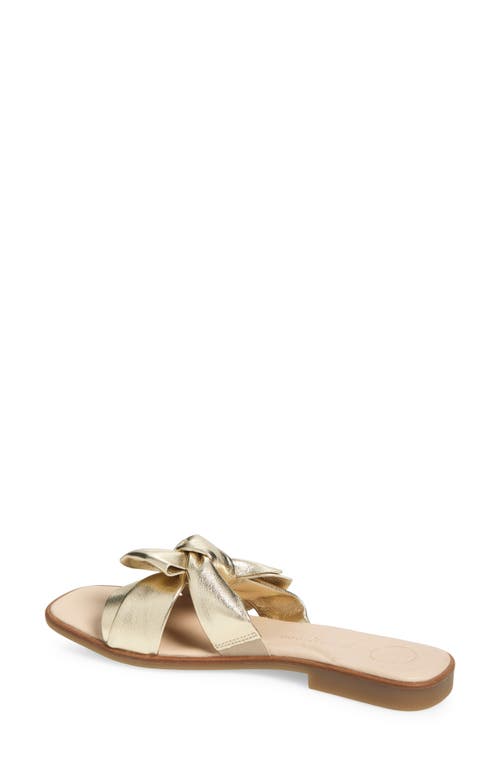 Paul Green Annie Slide Sandal In Platino Metallic Future