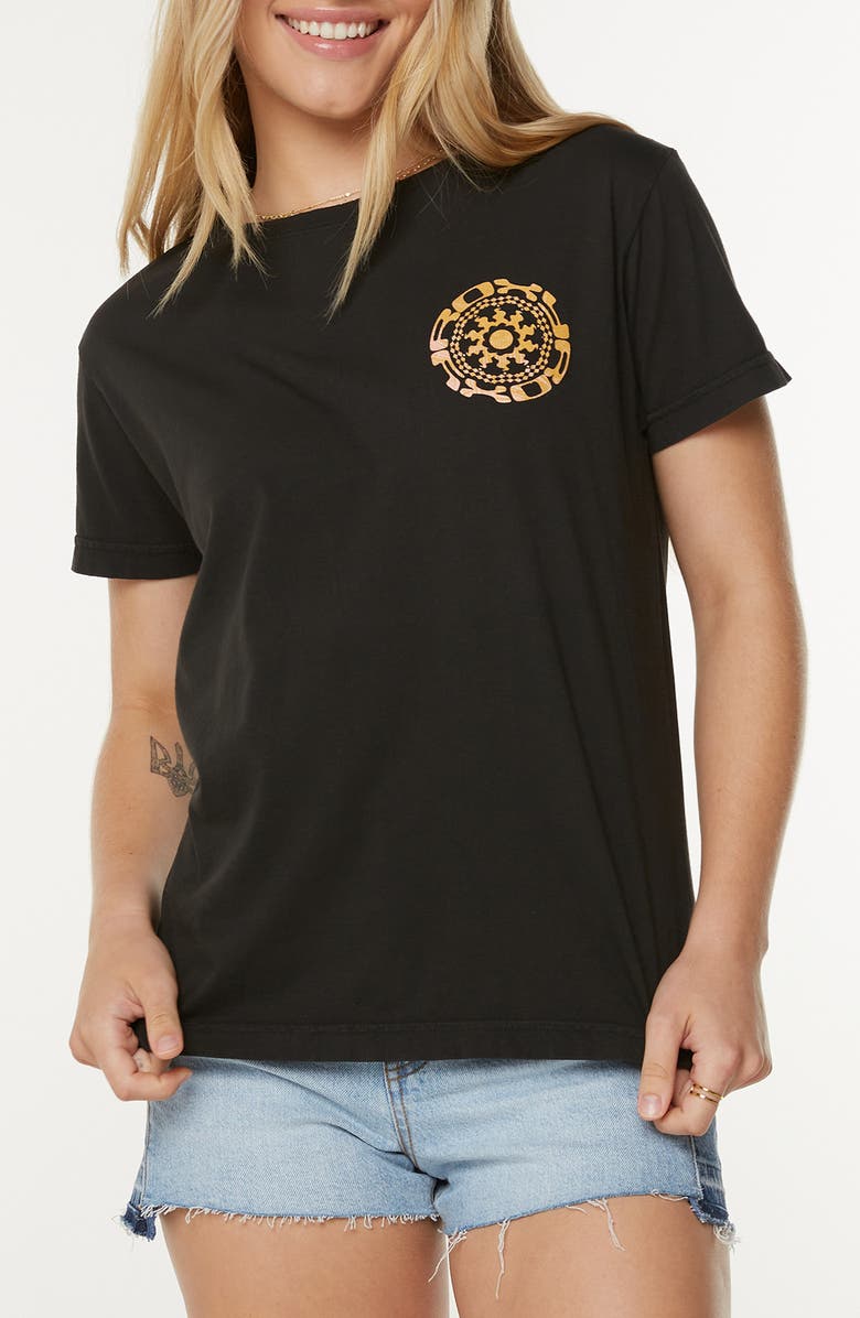 Roxy They See Me Cotton Graphic T-Shirt, Main, color, Phantom Theysee Me