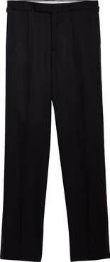 JW Anderson Pleated Black Wool Tuxedo Pants