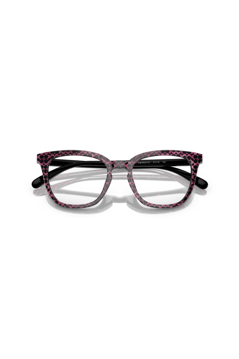 51mm Square optical glasses, Alternate, color, Red