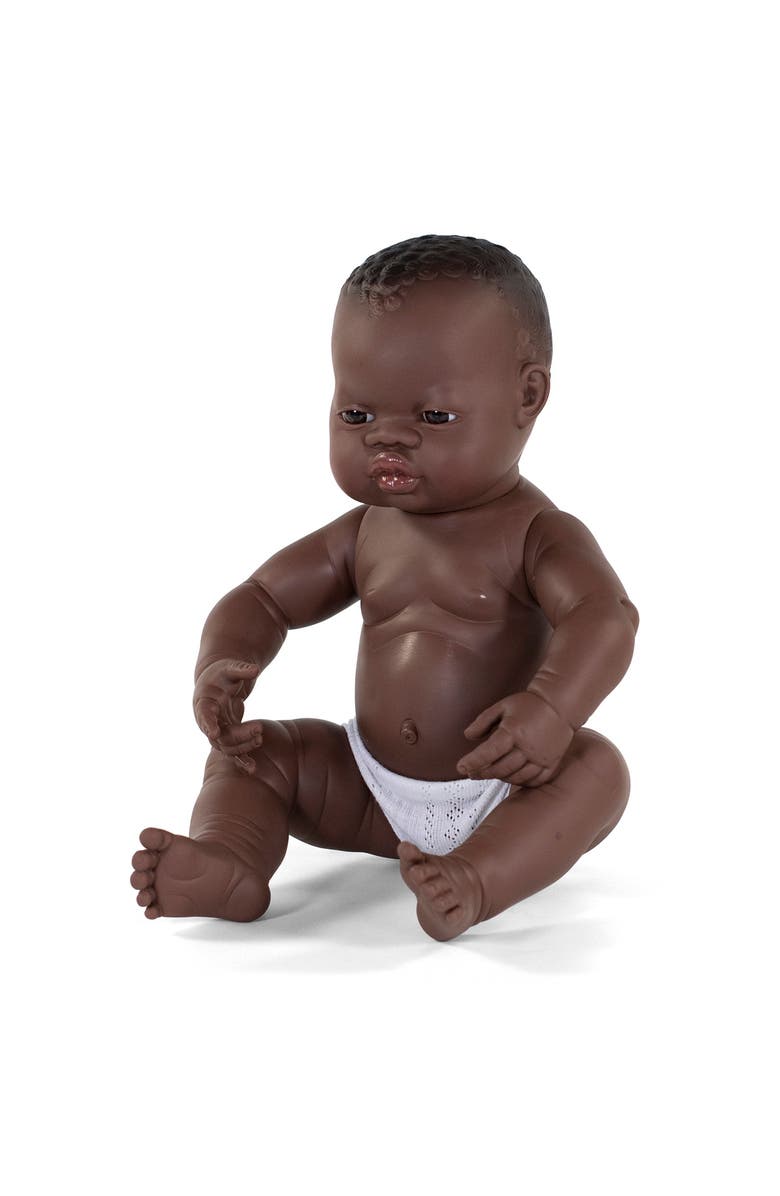 Miniland Newborn Baby Doll - 15 3/4", Main, color, Brown / Boy