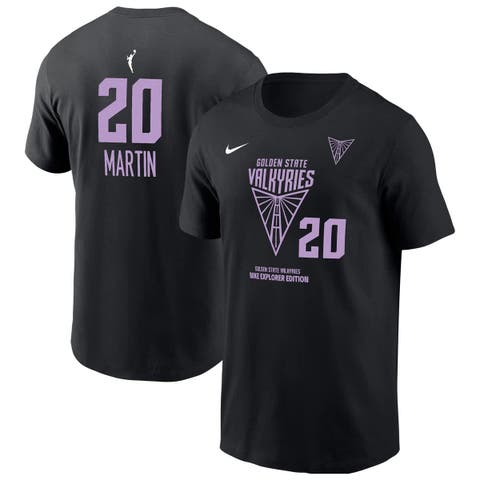 Men's Nike Kate Martin Eclipse Black Golden State Valkyries Explorer Edition Name & Number T-Shirt