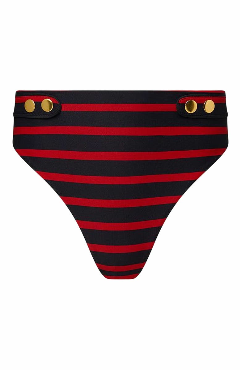 WeWoreWhat High Waisted Sailor Bottom, Main, color, Tr Red/Dk Navy