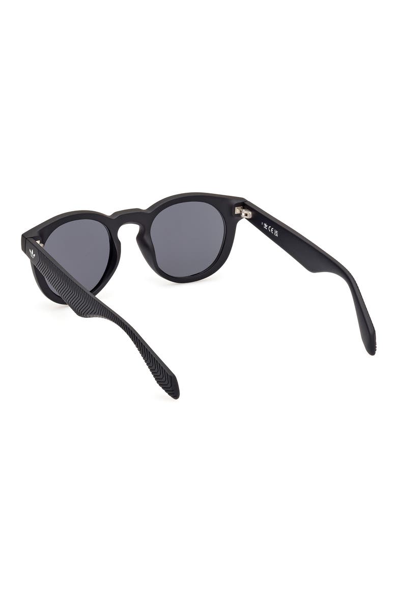 48MM Round Sunglasses, Alternate, color, MATTE BLACK / SMOKE