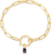 Brook and York Colette Birthstone Paper Clip Chain Bracelet