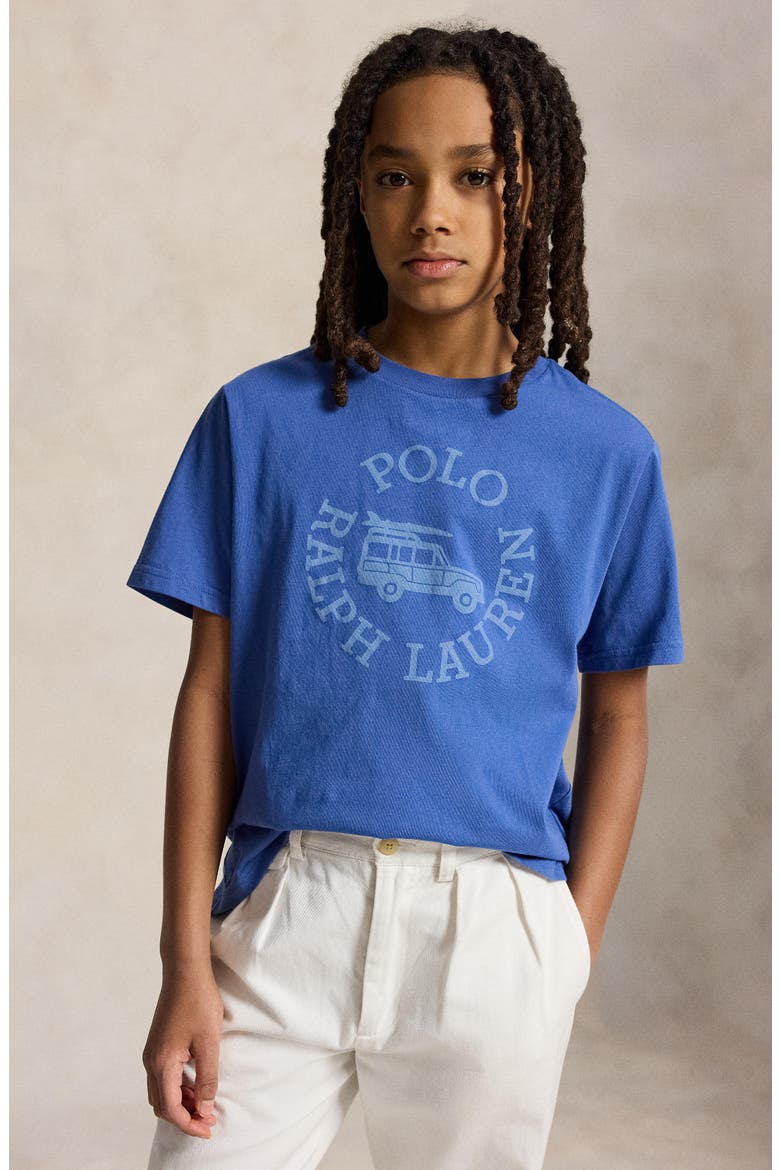 Kids' Logo Graphic Cotton Jersey T-Shirt, Alternate, color, BAI BLUE