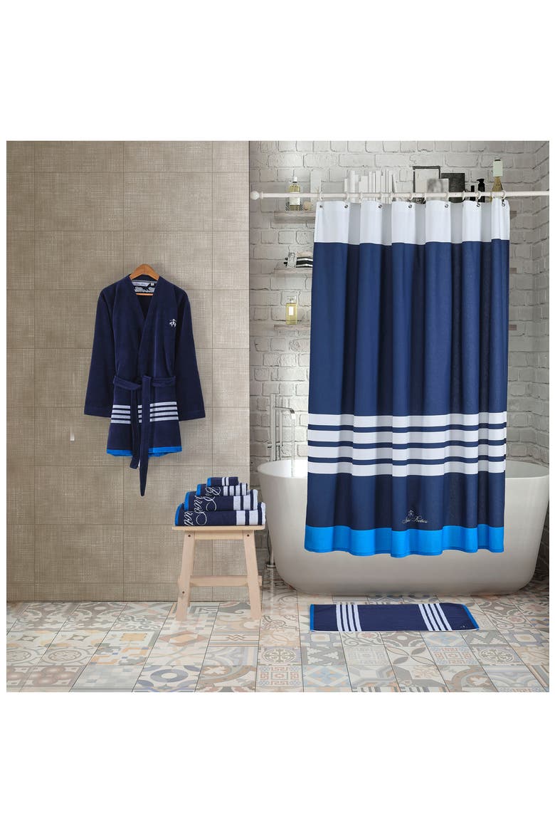 Nautical Shower Curtain, Alternate, color, NAVY