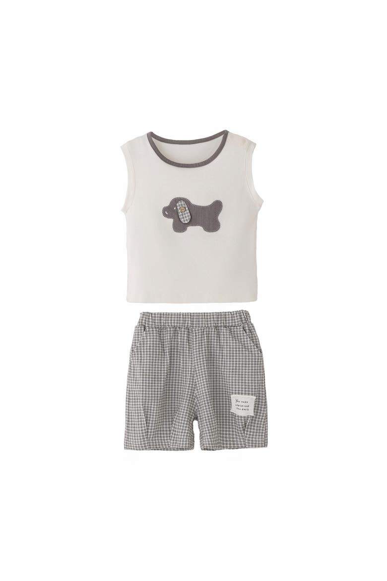 Dog Check Set, Main, color, Grey