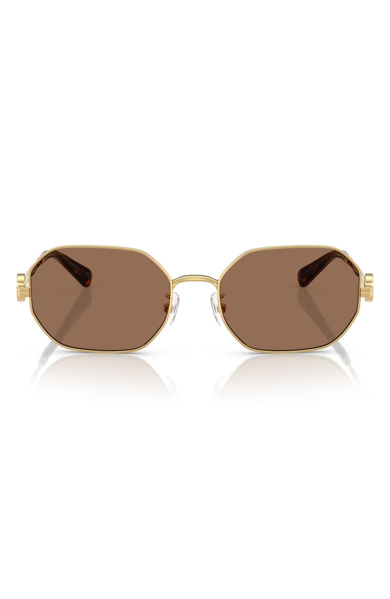 Tory Burch 55mm Irregular Sunglasses, Main, color, Gold