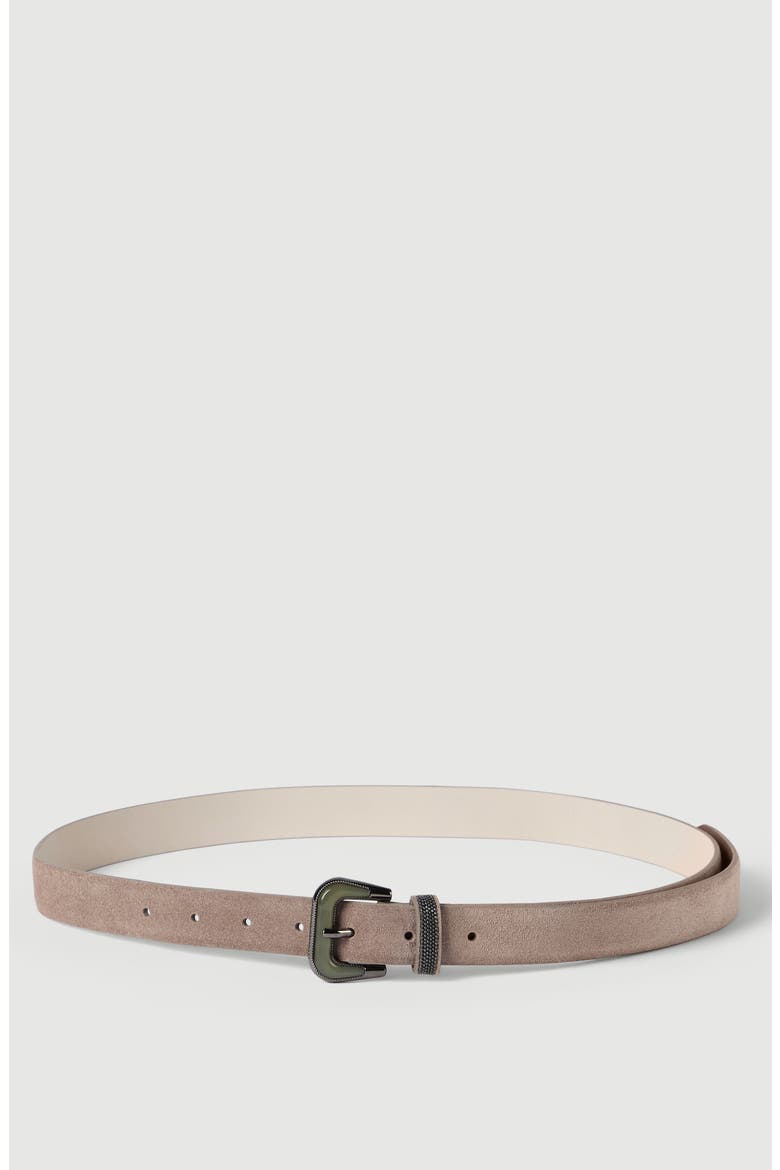 Suede belt with shiny loop, Main, color, Light Brown