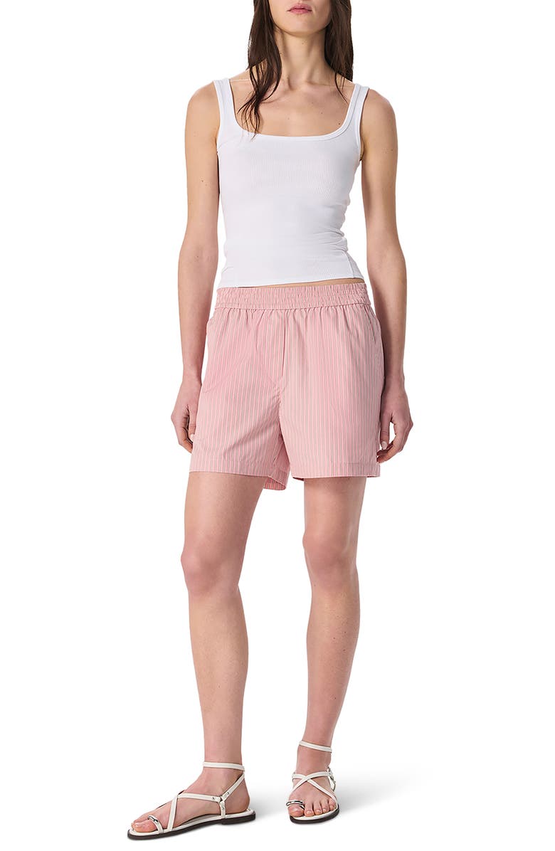 rag & bone Emma Stripe Poplin Shorts, Alternate, color, Blush Stripe