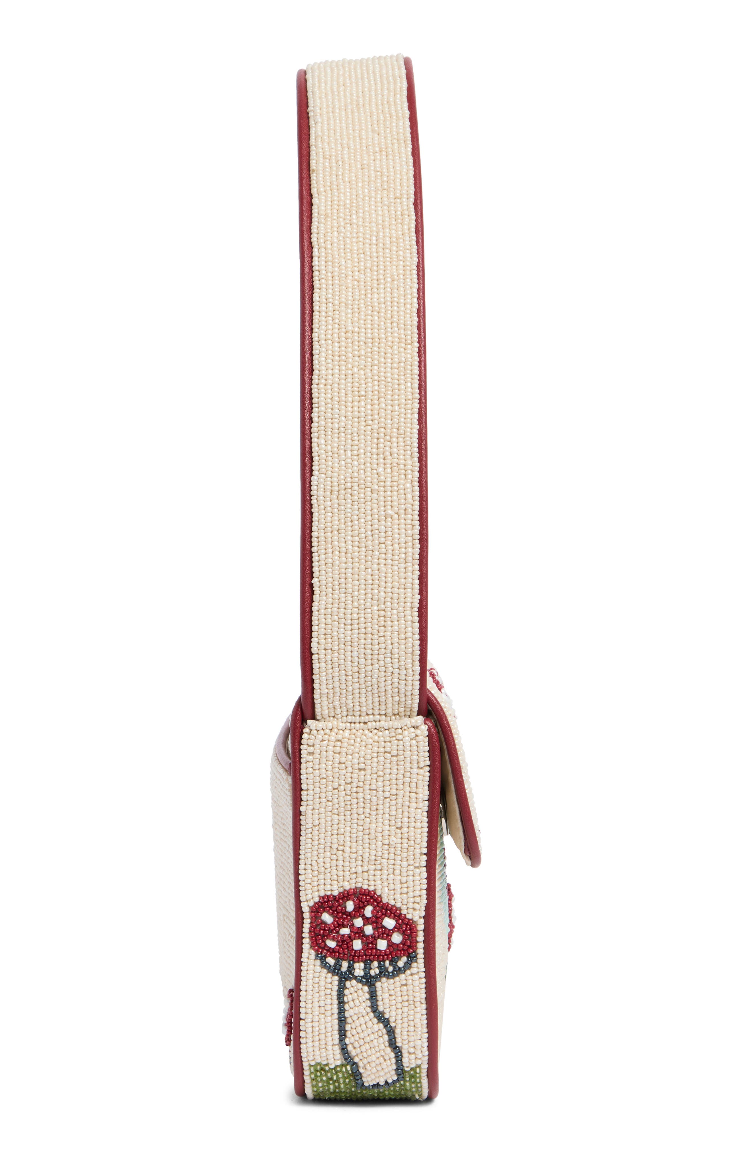 Tommy Beaded Shoulder Bag, Alternate, color, MUSHROOM TEA