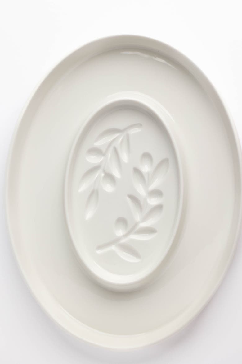 Olive Oil and Balsamic Vinegar Dipping Platter, Alternate, color, white