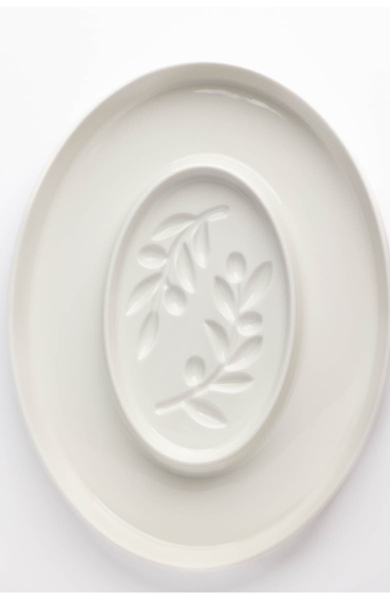 Jeanne Fitz Olive Oil and Balsamic Vinegar Dipping Platter, Alternate, color, White