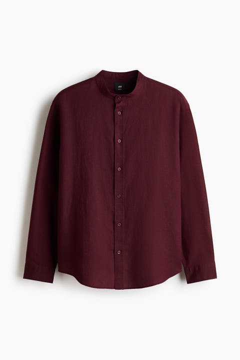 Relaxed Fit Linen-blend Shirt