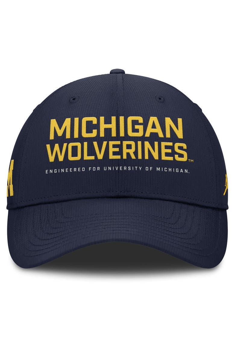 Men's Jordan Brand Navy Michigan Wolverines 2025 On-Field Gameday Club Adjustable Hat, Alternate, color, Navy