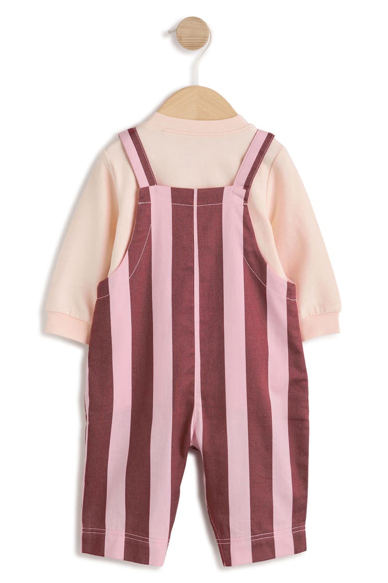 Kids' 2-Piece Dungaree & Bodysuit Set, Alternate, color, PURPLE