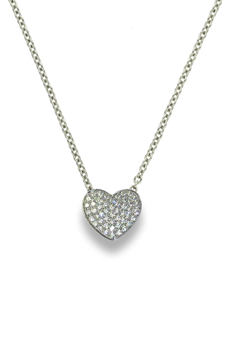 Liza Schwartz Pavé Heart Necklace, Main, color, 