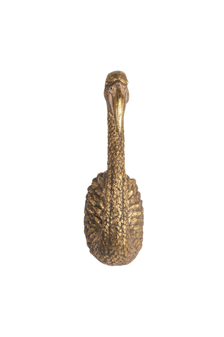 Decorative Resin Bird Bust Wall Decor, Gold, Alternate, color, Gold