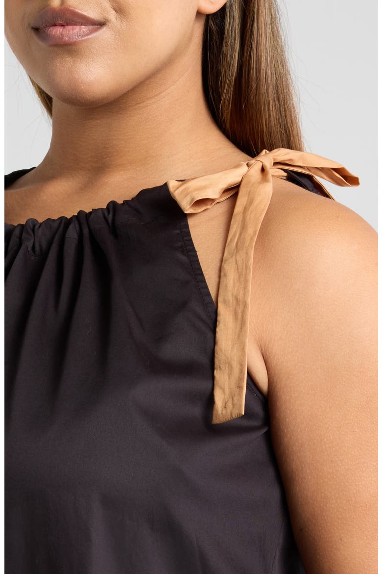 Acadia Sleeveless Cotton Top, Alternate, color, BLACK