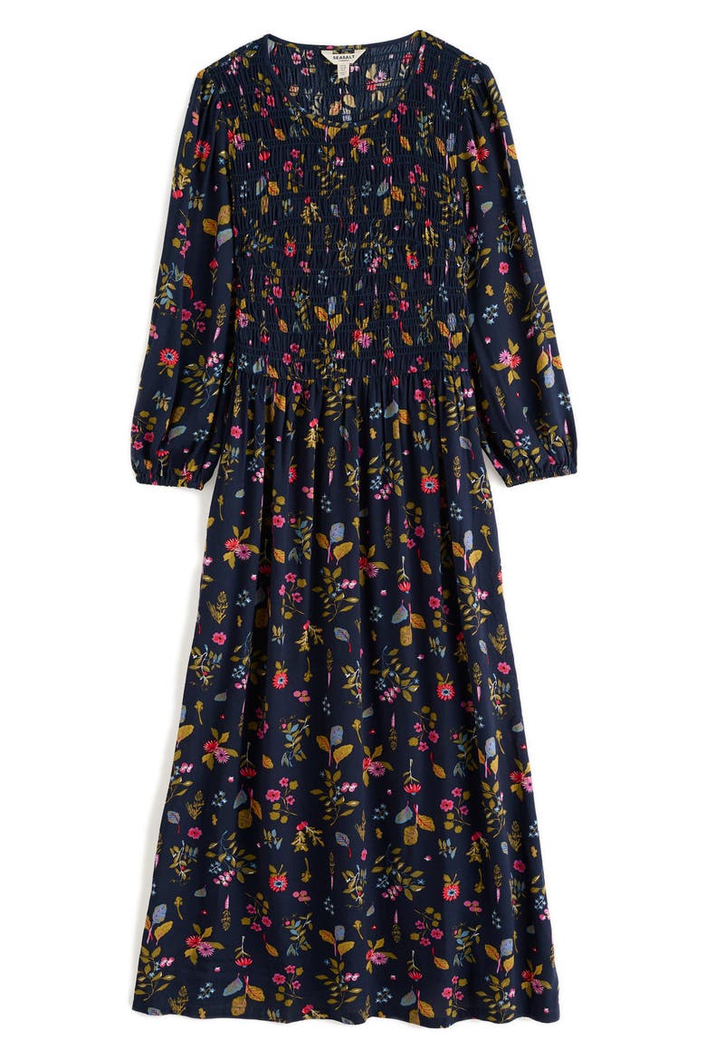 Meadowsweet Smocked Midi Dress, Alternate, color, FLORA STUDY MIX
