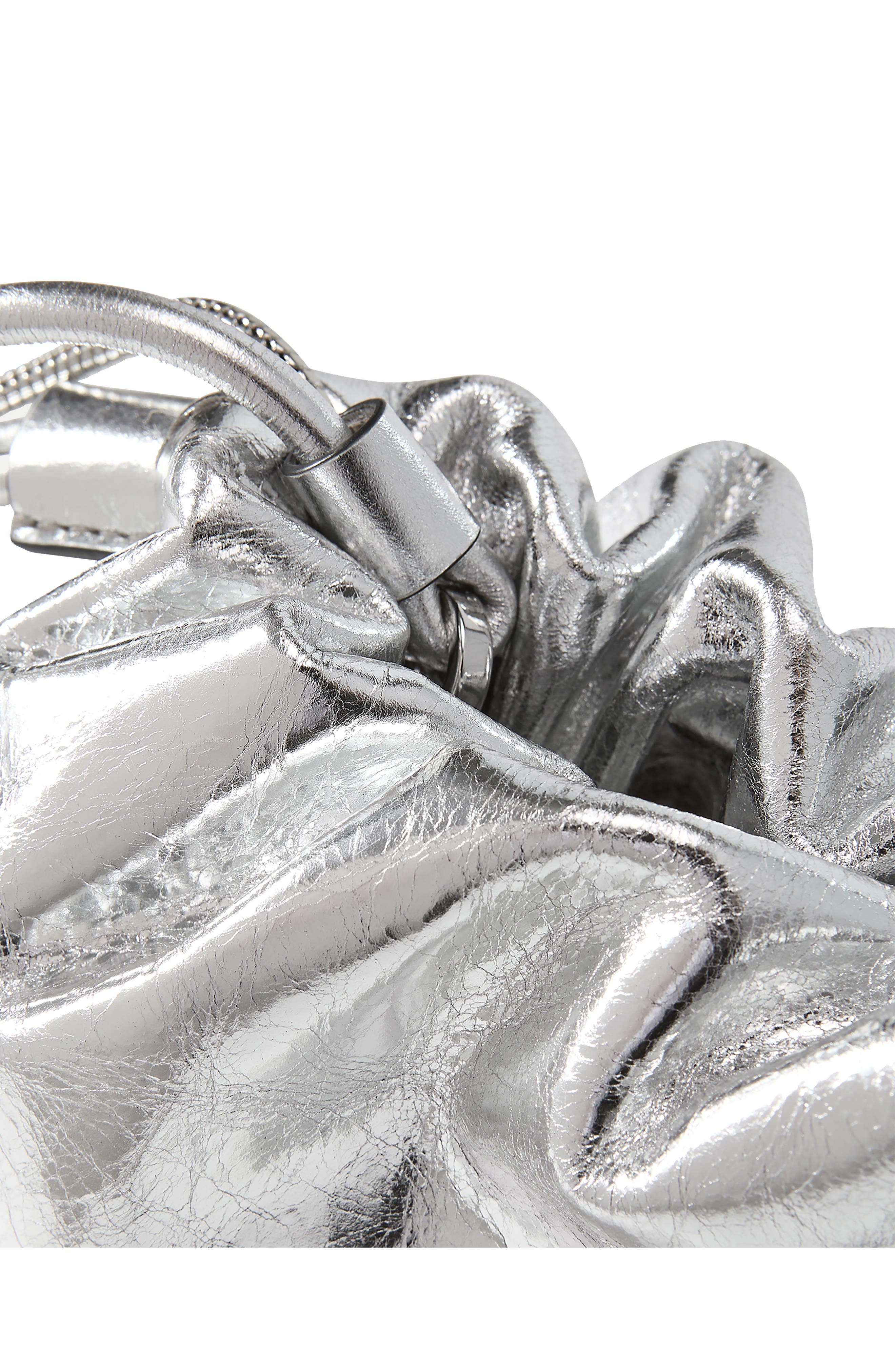 Veronica Beard Small Metallic Stash Bag, Alternate, color, Silver