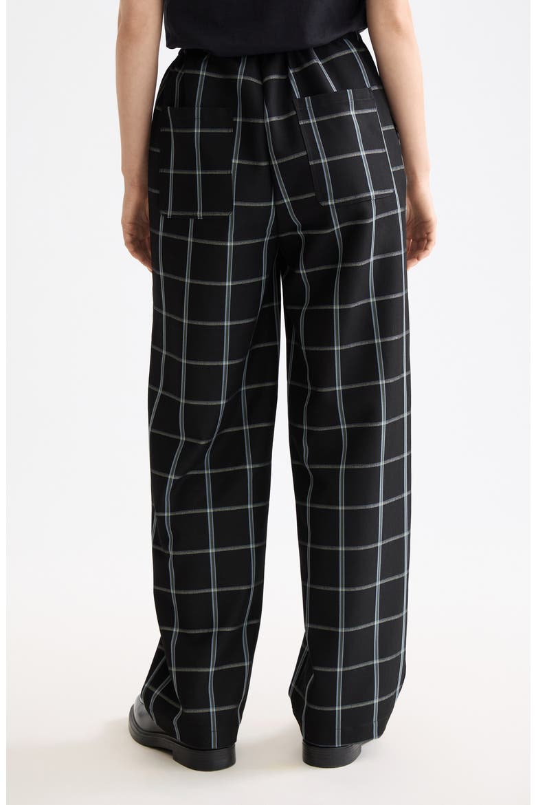 Ezra High Waist Drawstring Pants, Alternate, color, METEORITE WINDOW PANE CHECK