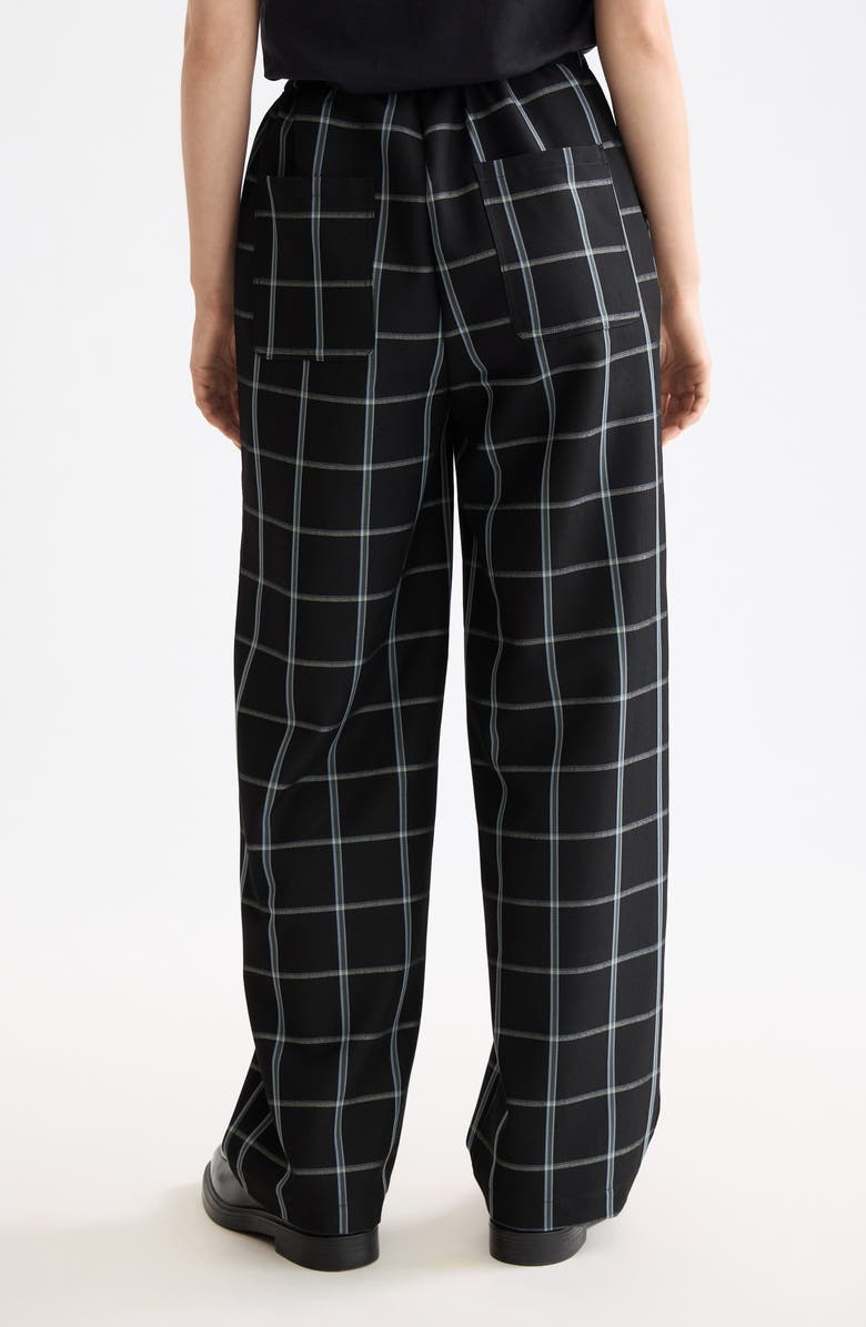 Scotch & Soda Ezra High Waist Drawstring Pants, Alternate, color, Meteorite Window Pane Check