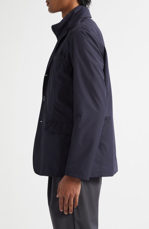 Herno Byron Blazer With Removable Bib In Blue