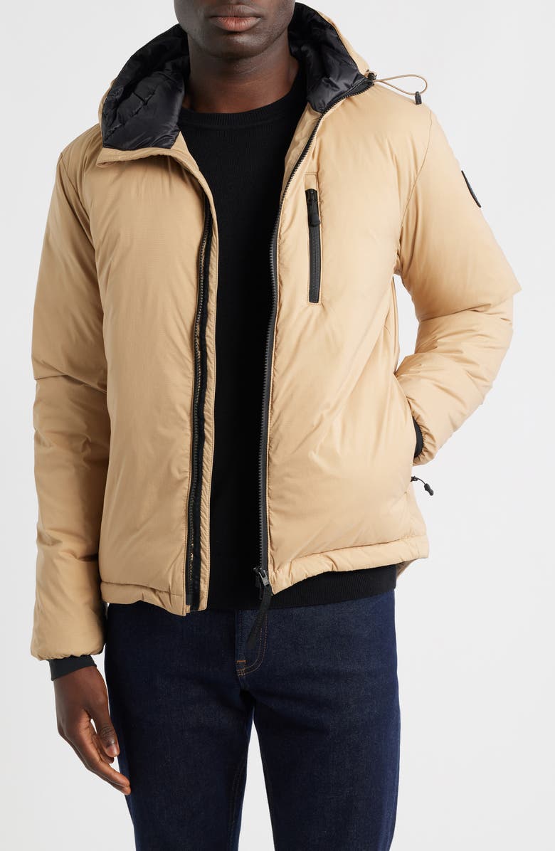 Canada Goose Lodge Packable Down Hooded Jacket, Main, color, Desert Sand-Sable Du Dsert