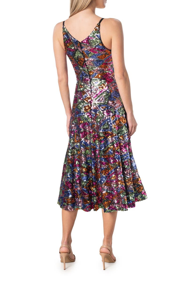 Dress the Population Bellamy Sequin Midi Dress, Alternate, color,