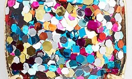 Kate Spade Womens Multi Glitter Glittered Small Square Stud Earrings